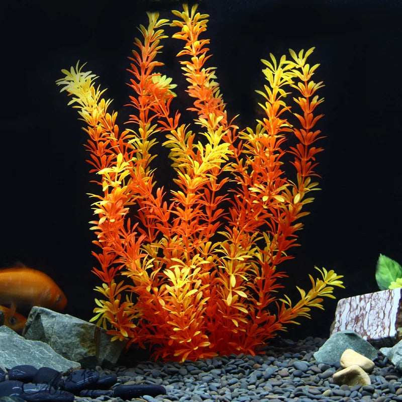 Large artificial aquatic plants for aquarium decoration