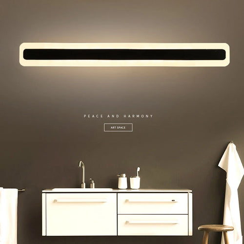 Acrylic LED mirror rectangular wall light for home decor - vue 2 sur 16