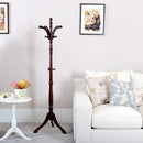solid wood tripod coat rack for bag clothes and accessories