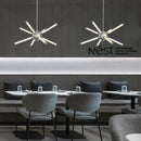 Modern aluminium pendant light for bar and kitchen