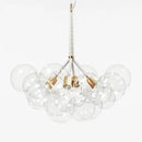 Nordic chandelier with coffee wires and glass lamps