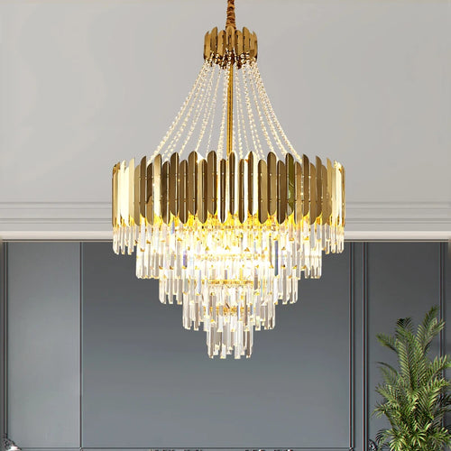 Modern crystal pendant light for elegant contemporary spaces - vue 3 sur 11