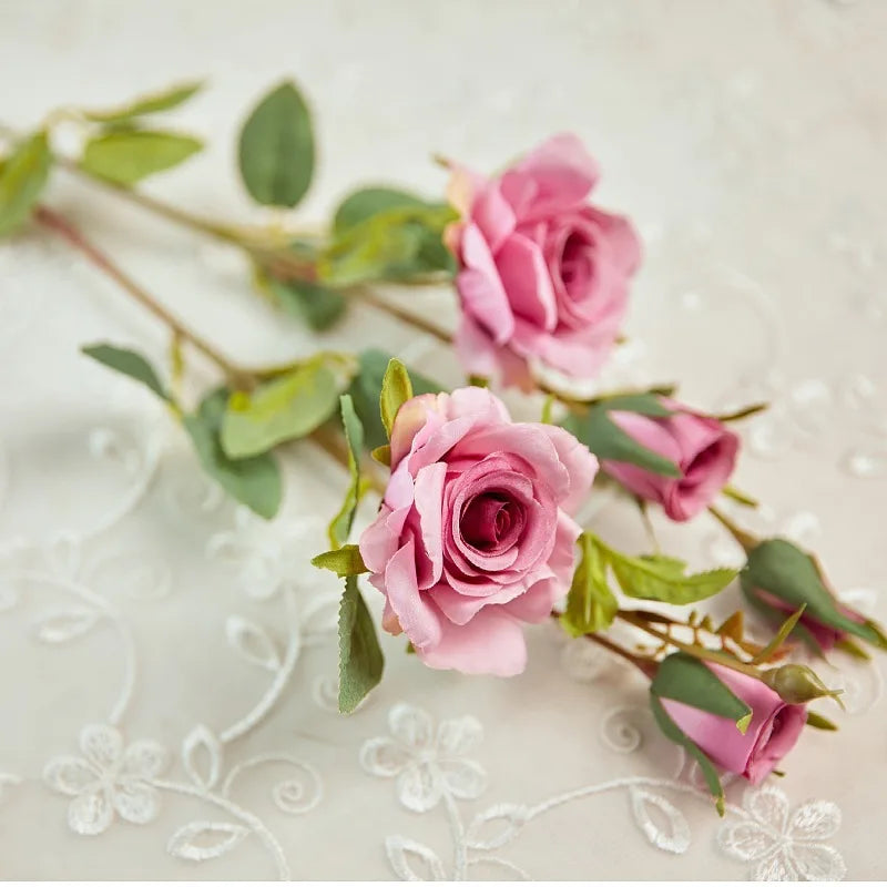 Artificial silk rose flowers for weddings and decoration - vue 7 sur 14