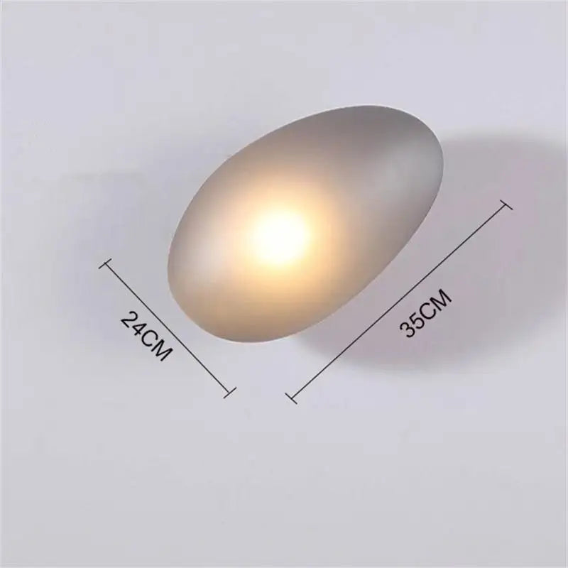 Modern glass pebble LED wall light for interior decor, hotel corridor, ceiling lighting - vue 11 sur 22