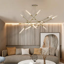 Modern multi-head iron design chandelier for contemporary lighting