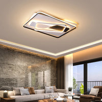 Art Deco geometric LED ceiling light for luxury indoor lighting