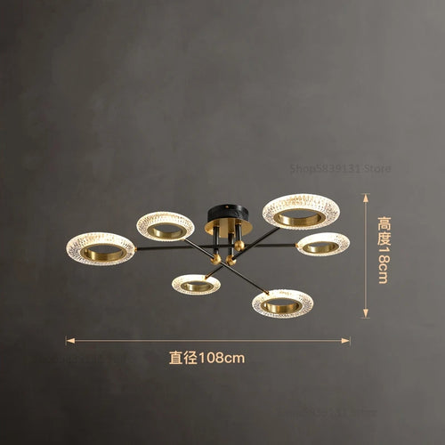 Copper LED ceiling light with high transmission PMMA shade - vue 9 sur 8