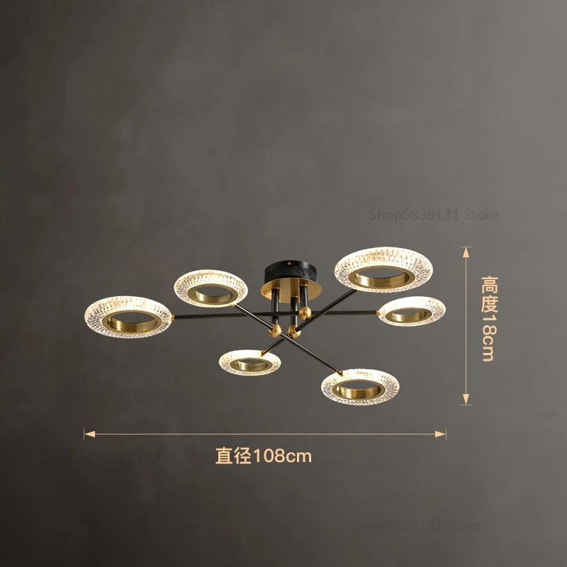 Copper LED ceiling light with high transmission PMMA shade - vue 8 sur 8
