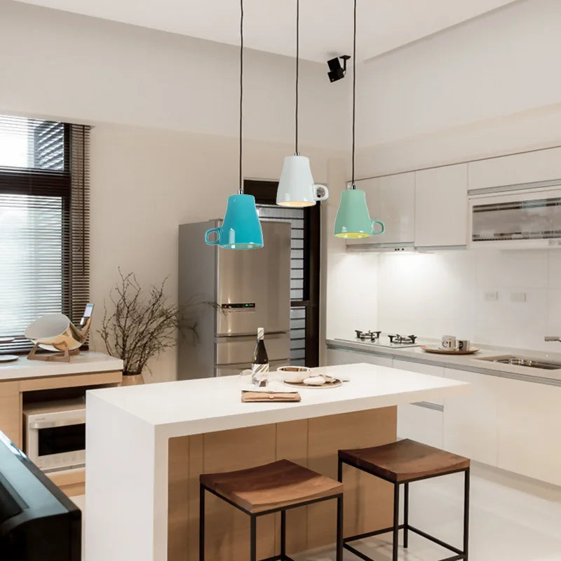 modern ceramic pendant lamp led - vue 4 sur 28