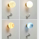 3d astronaut wall light with moon lights for children
