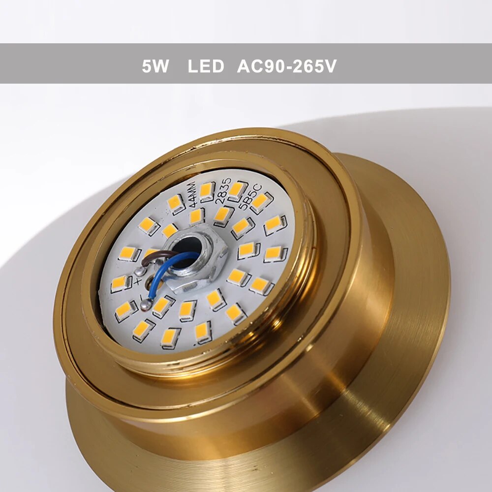 Modern nordic LED wall light pebble design for bedroom and staircase - vue 4 sur 21