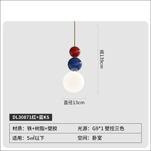 Modern minimalist resin gourd pendant light - vue 9 sur 9