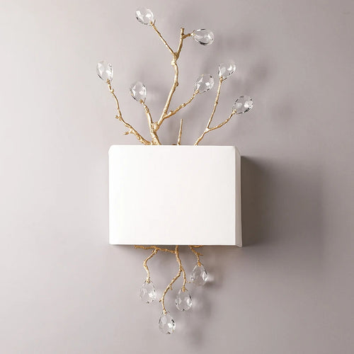 Retro gold crystal wall light for modern interiors - vue 3 sur 8