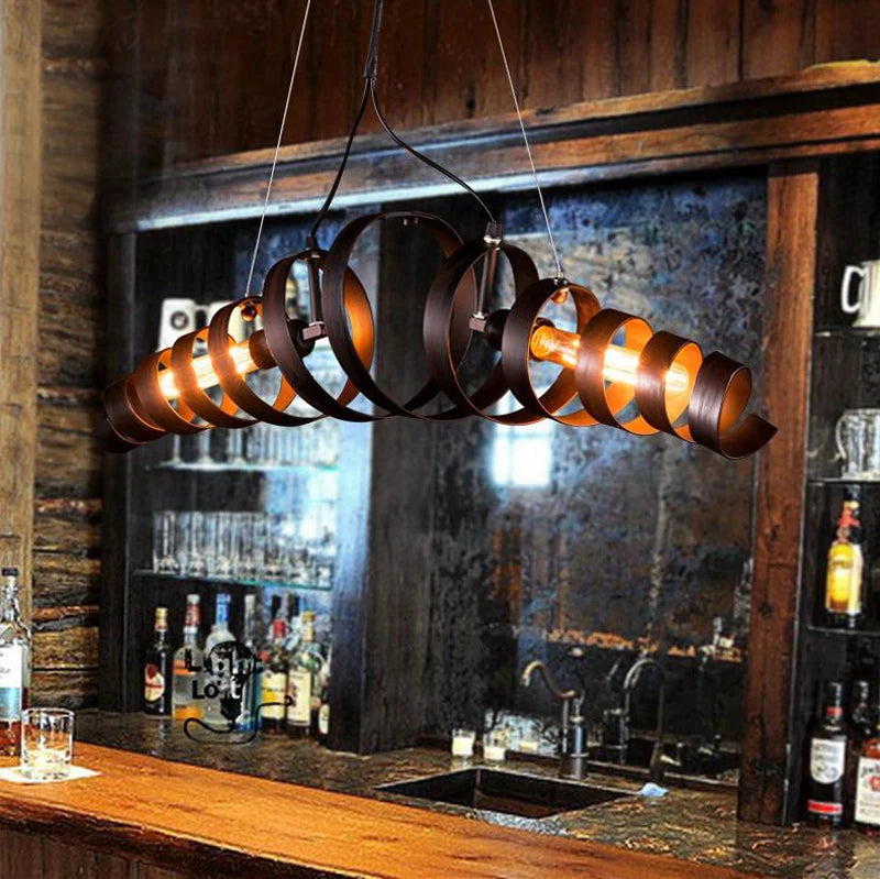 Modern vintage wrought iron pendant light for interiors