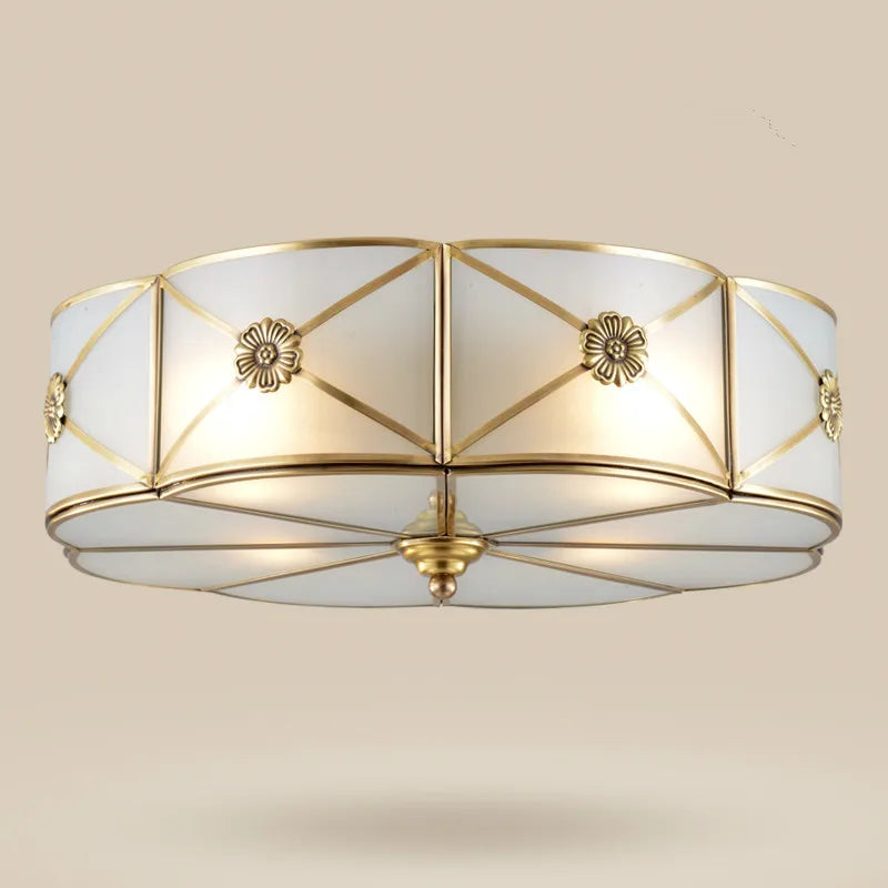 Round copper ceiling light for stylish indoor lighting