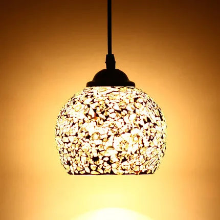 Turkish mosaic glass pendant light for hotels bars and restaurants - vue 11 sur 23