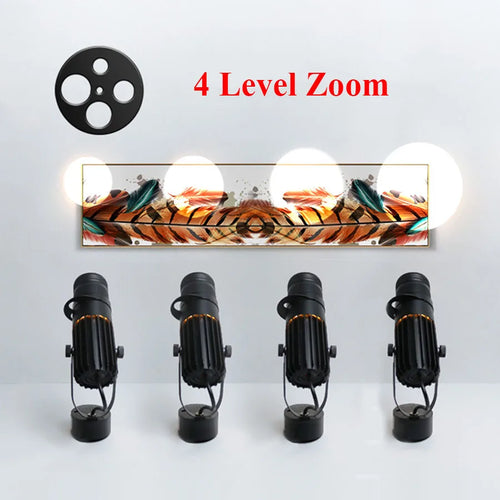 projecteur sur rail led avec mise au point réglable pour éclairage intérieur - vue 3 sur 5