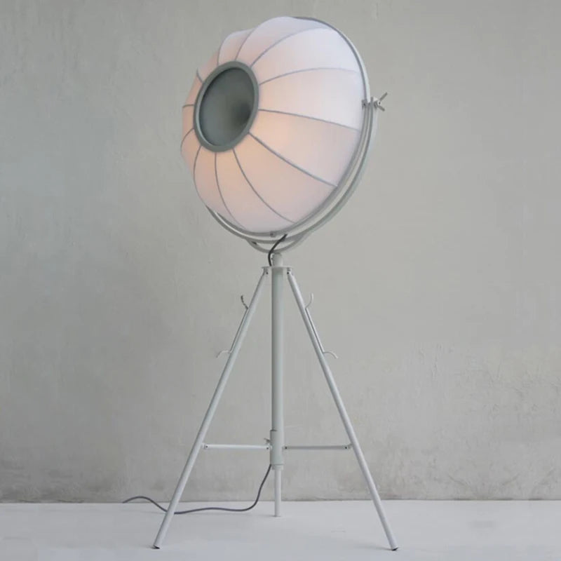 Modern gzmj satellite metal floor lamp with fabric lampshade - vue 8 sur 9
