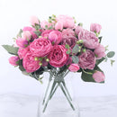 Artificial silk peony flower bouquet for indoor decoration