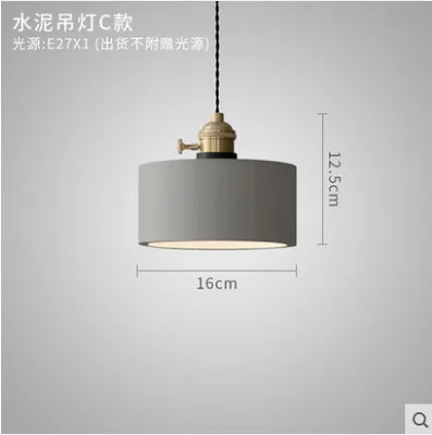Nordic cement LED pendant lights