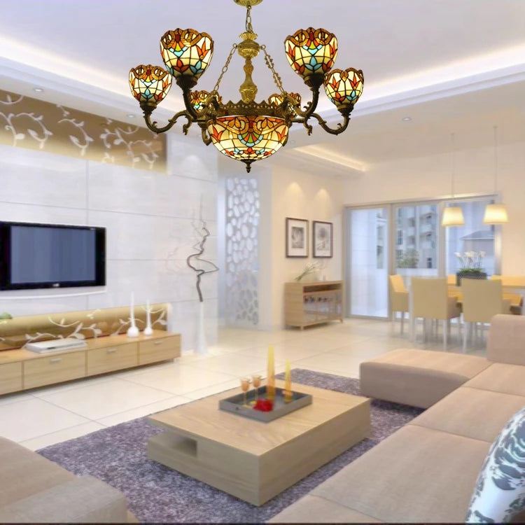 Modern nordic design glass chandelier for interior decoration - vue 3 sur 9