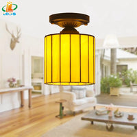 Tiffany style glass ceiling light for antique indoor lighting
