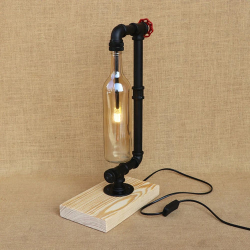 Vintage industrial desk lamp with bottle-shaped shade - vue 4 sur 10