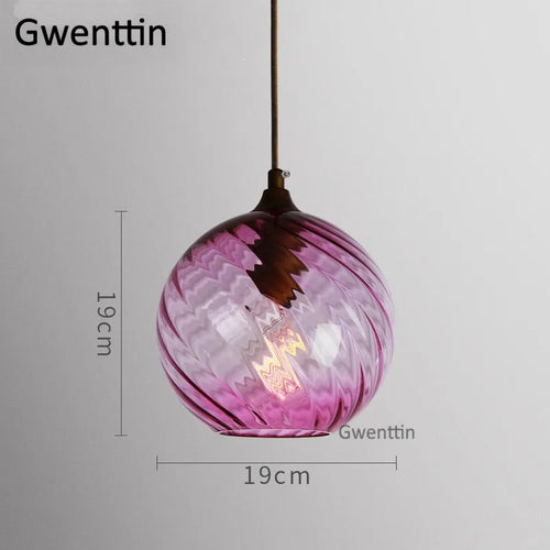 Modern stained glass pendant light for interior decoration - vue 21 sur 22
