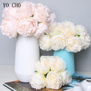 Set of 5 artificial peonies for weddings and interior decor