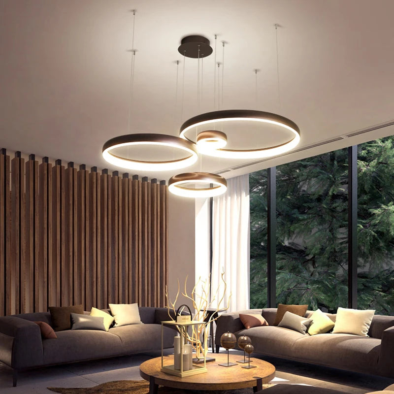 Modern LED pendant light for interior and commercial decoration - vue 3 sur 6