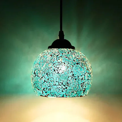 Turkish mosaic glass pendant light for hotels bars and restaurants - vue 11 sur 23