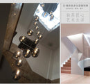 Modern designer glass LED chandelier for staircase