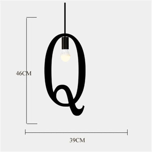 Nordic DIY Love decorative pendant light for loft and bar - vue 18 sur 29