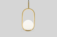 Vintage industrial pendant light with glass globe