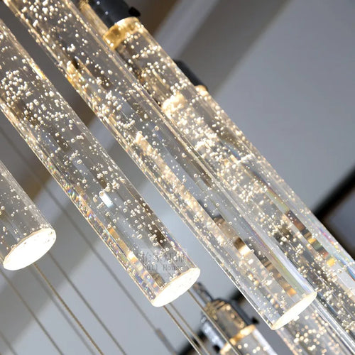 XL spiral LED chandelier for elegant indoor lighting - vue 3 sur 7