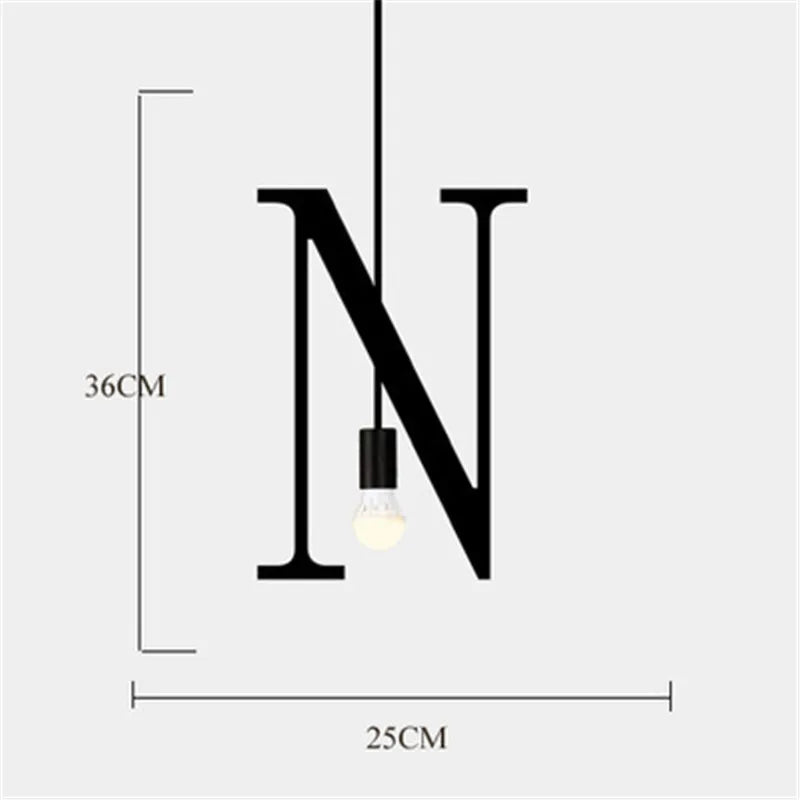 Nordic DIY Love decorative pendant light for loft and bar - vue 12 sur 29