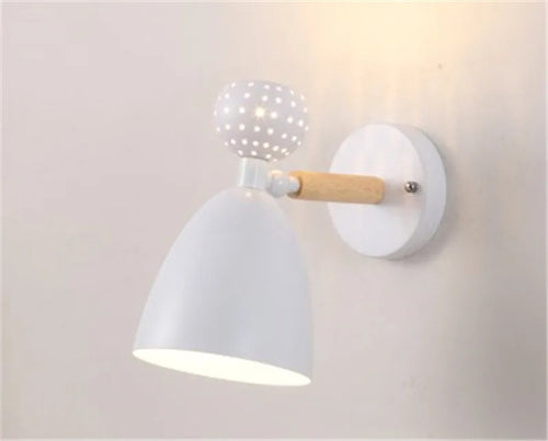 Modern Nordic wooden wall light for reading