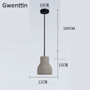 Vintage cement pendant light with Nordic industrial style for interiors