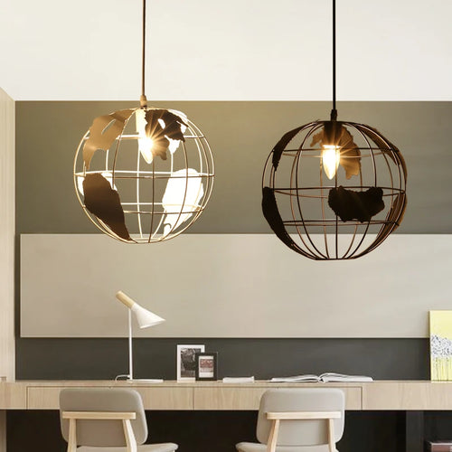 Retro LED globe pendant light for restaurants, cafés and bars - vue 3 sur 8