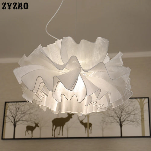 Modern fabric pendant light for romantic nordic lighting - vue 4 sur 12