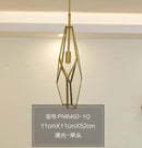 Art deco diamond pendant light for indoor and outdoor lighting