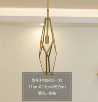 Art deco diamond pendant light for indoor and outdoor lighting