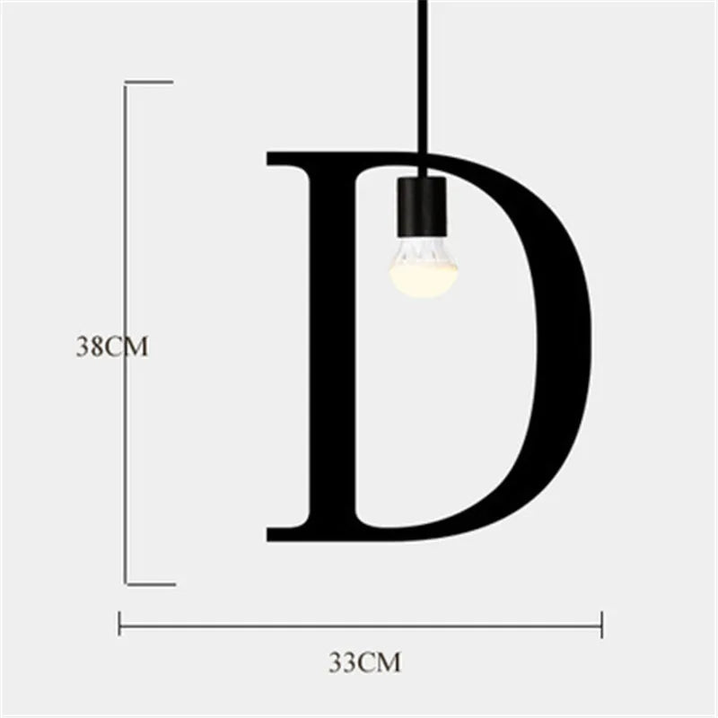 Nordic DIY Love decorative pendant light for loft and bar - vue 22 sur 29