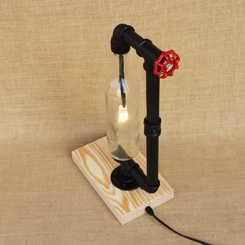 Vintage industrial desk lamp with bottle-shaped shade - vue 4 sur 10