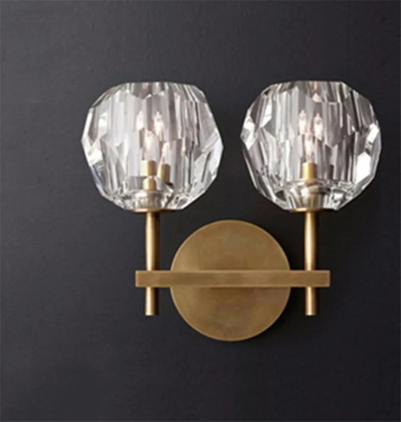 Modern glass wall light for romantic decoration