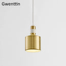 Modern brass pendant light for industrial style interior decor