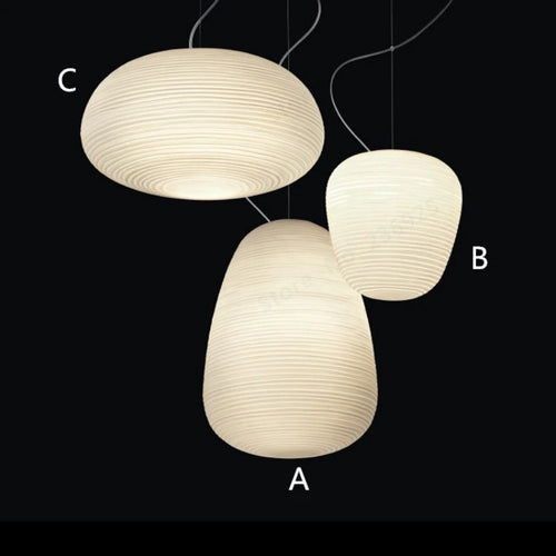 Retro glass globe pendant light gzmj with shade - vue 7 sur 9