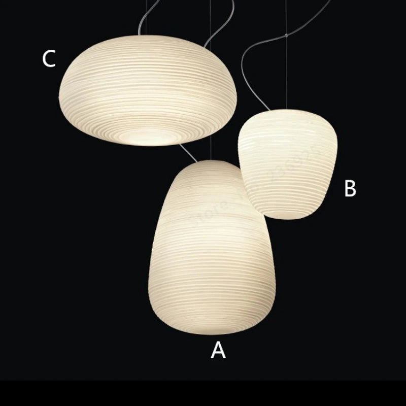 Retro glass globe pendant light gzmj with shade - vue 6 sur 9