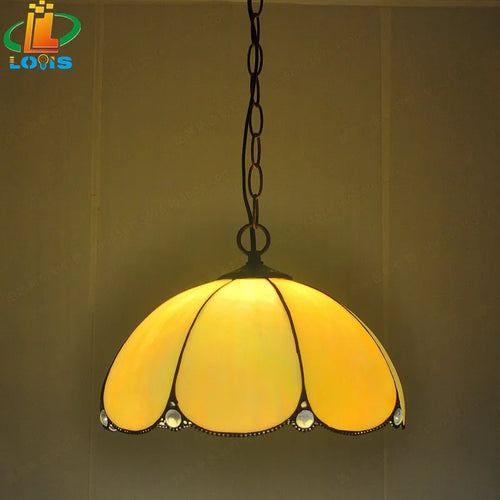 Retro European-style laminated glass chandelier single light - vue 4 sur 6