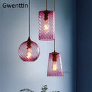 Modern stained glass pendant light for interior decoration